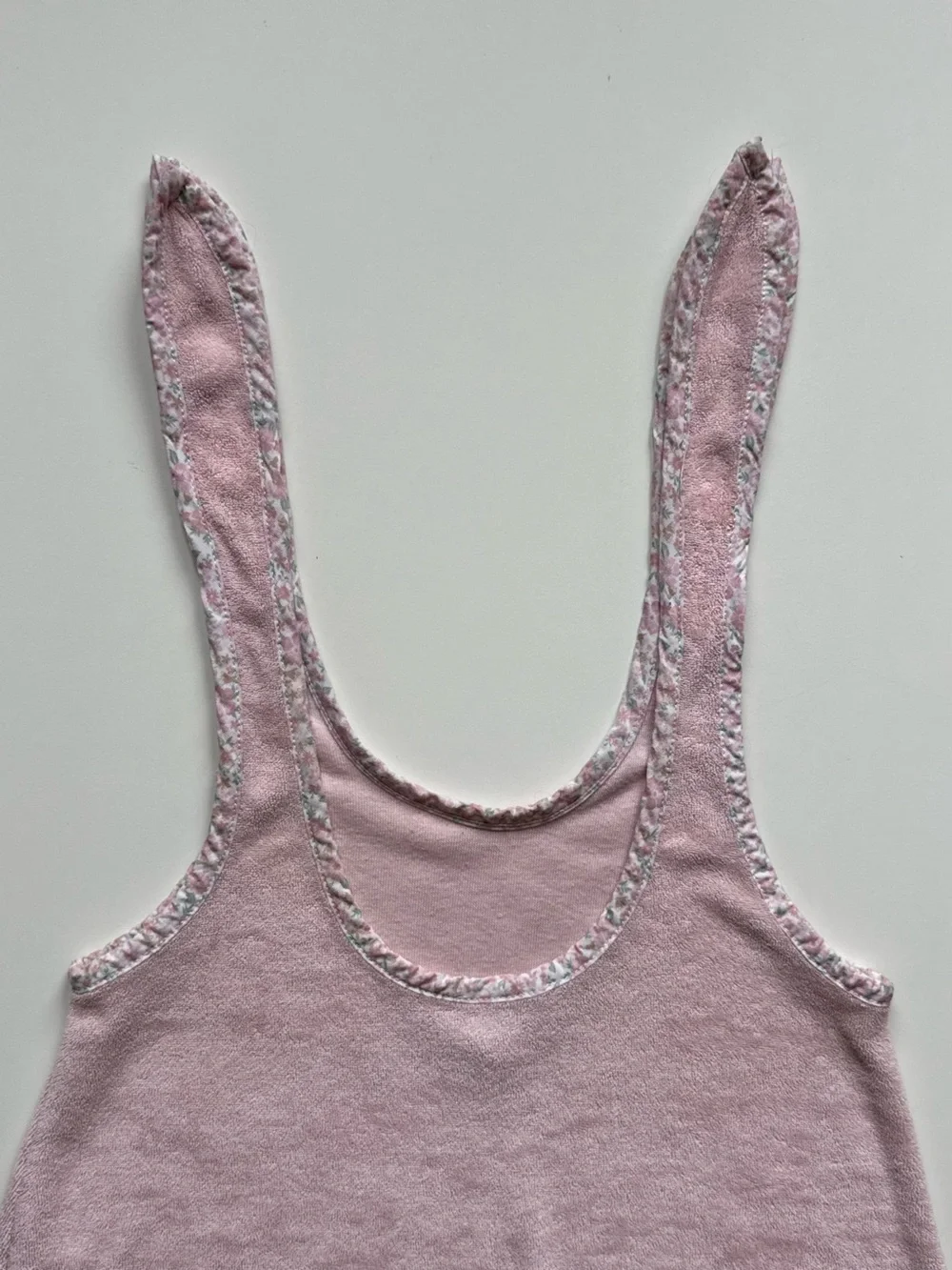 Minnow Girls' French Terry Tie-Knot Pink Tank Top - Size 2T